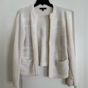 Banana Republic Women's Ivory Open-Front Cardigan